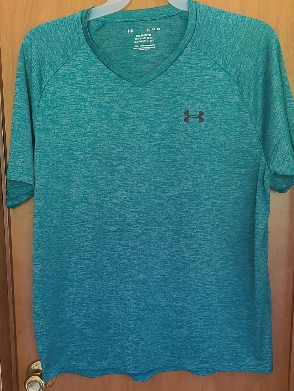 Under Armour Men's Teal Heather V-Neck Performance Tee